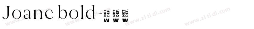 Joane bold字体转换